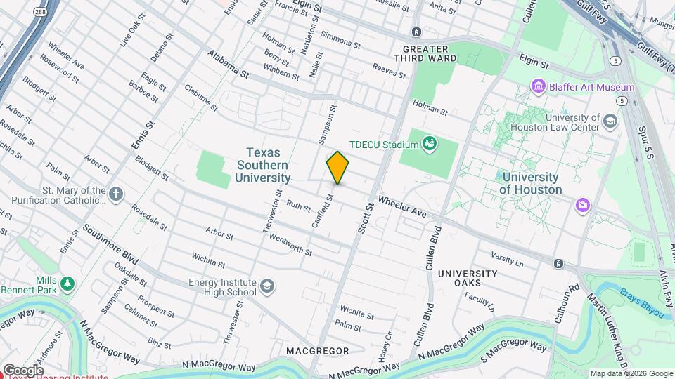 3608 Wheeler Ave Map and Location Details