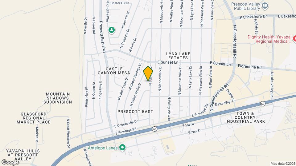 3040 N Starlight Dr Map and Location Details