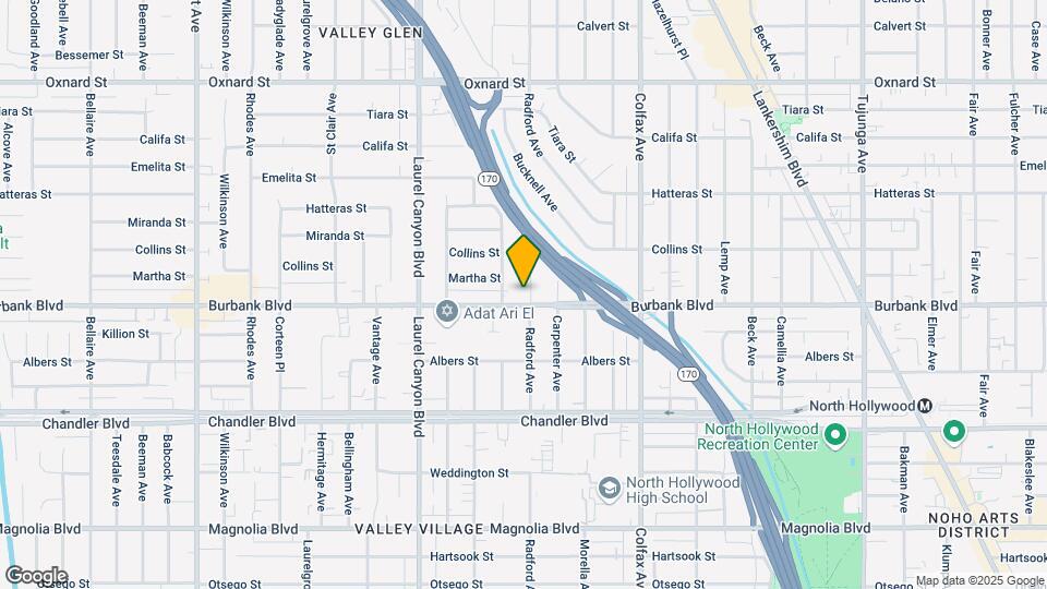 11903 Burbank Blvd Map and Location Details