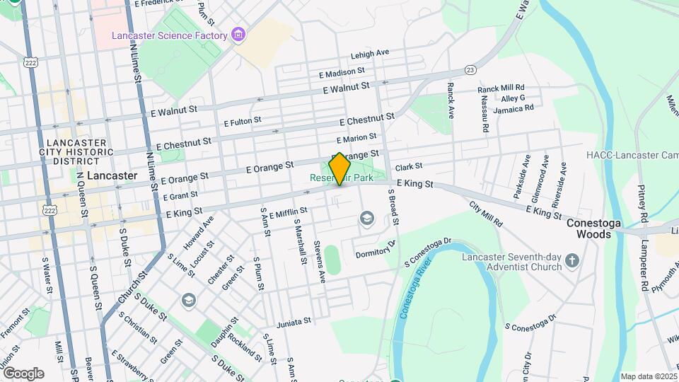 722 E King St-Unit -Room 7 Map and Location Details