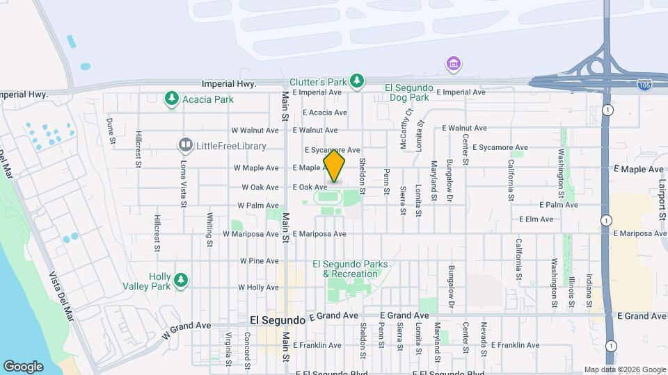 313 E Oak Ave Map and Location Details