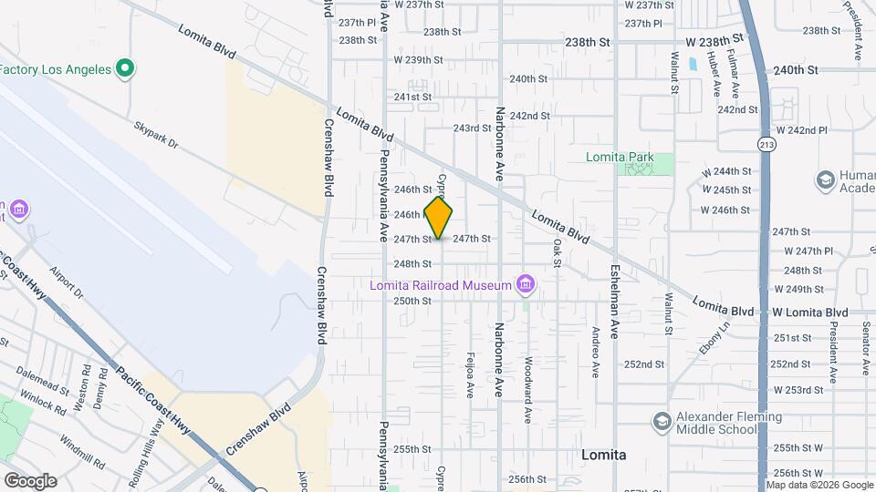 24707 Cypress St, Unit 24707 Map and Location Details