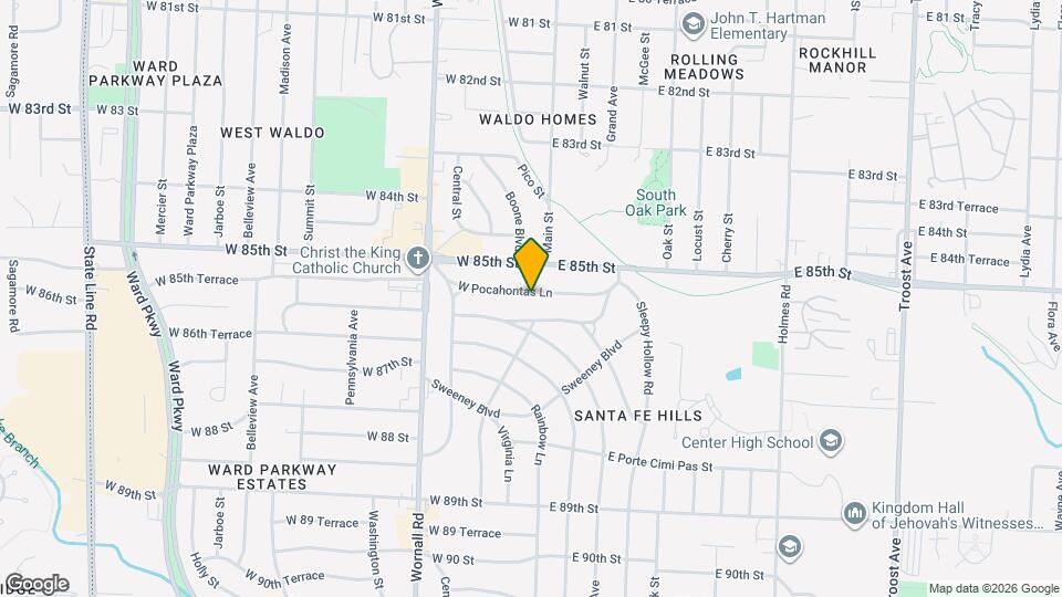 9 W Pocahontas Ln Map and Location Details