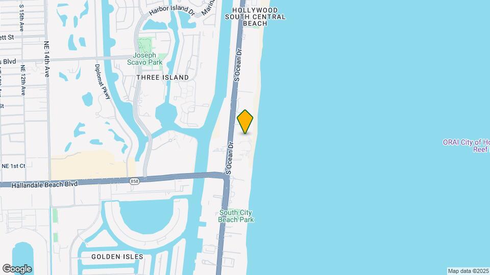 3801 S Ocean Dr Map and Location Details