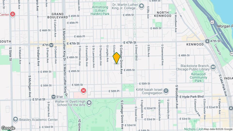 4841 S Evans Ave Map and Location Details