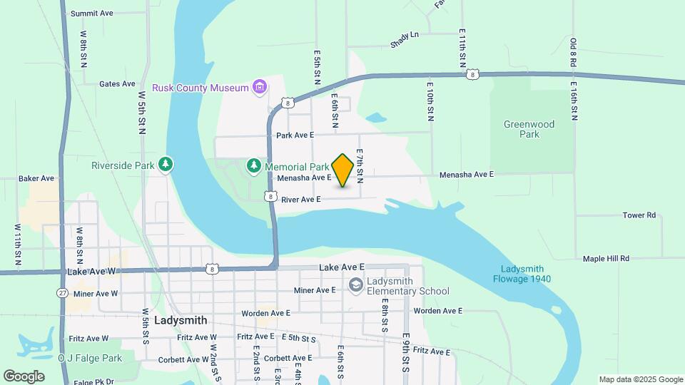 605 E River Ave Map and Location Details