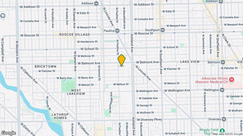 1644 W Fletcher St Map and Location Details