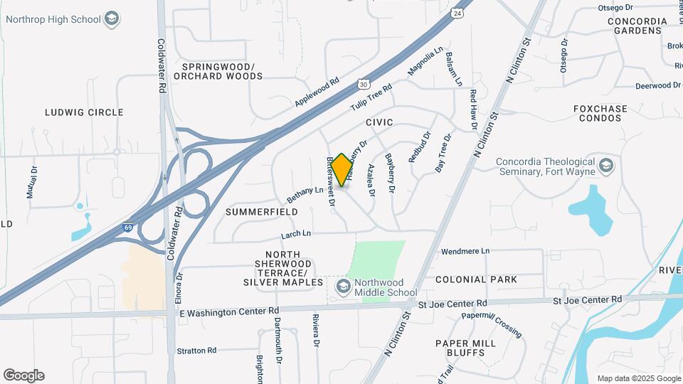 1120 Bethany Ln Map and Location Details