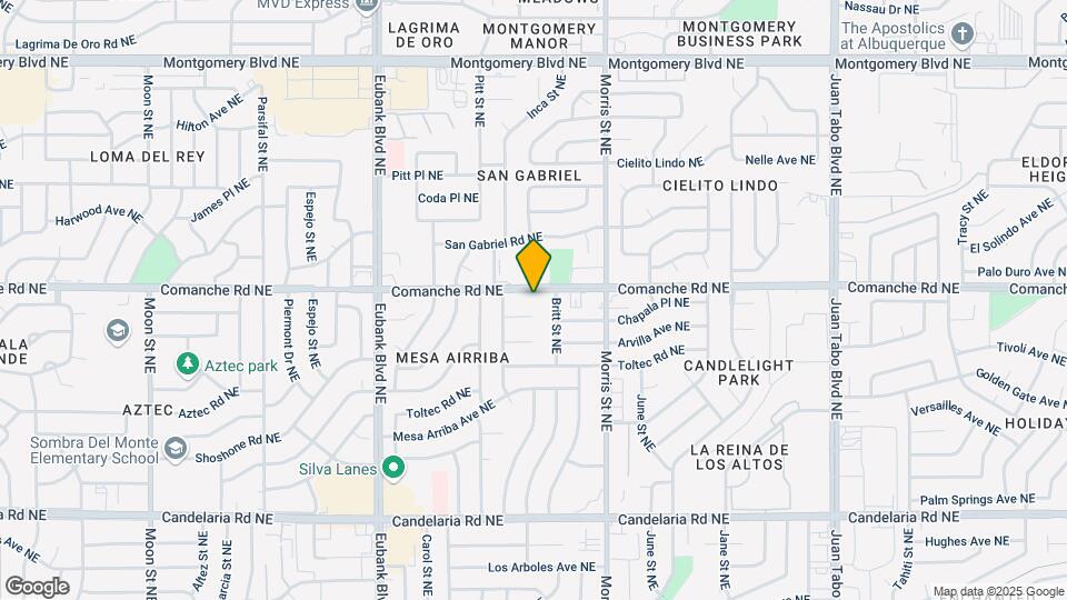 10116 Comanche Rd NE Map and Location Details
