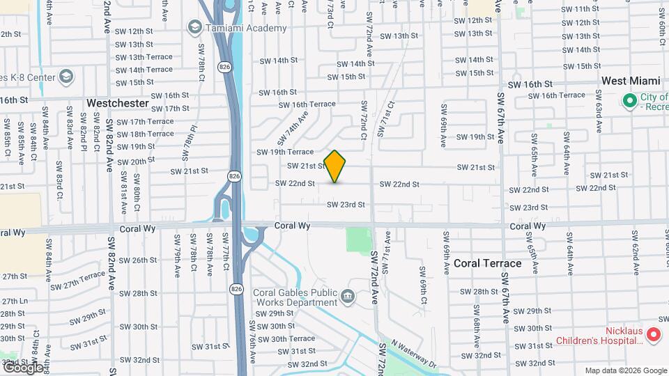 7312 SW 22nd St Map and Location Details