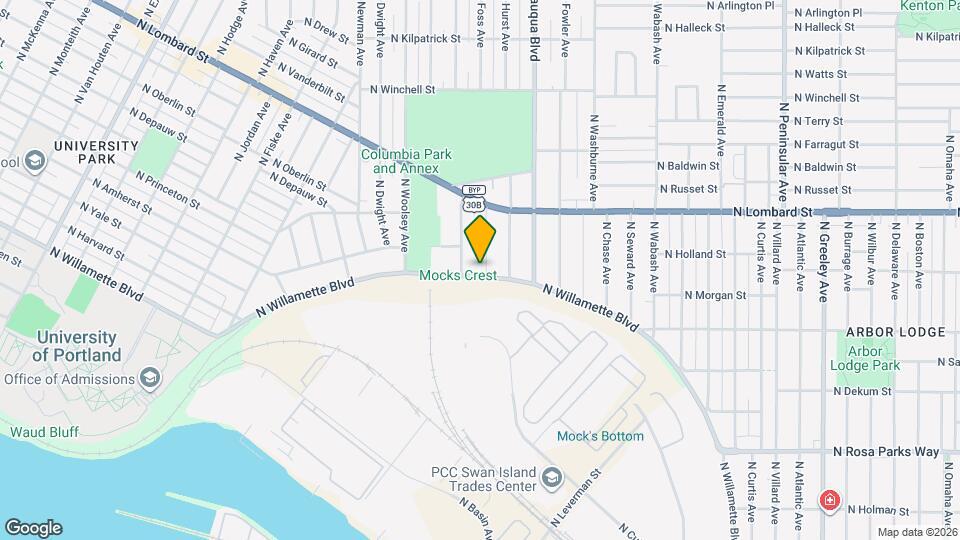 4133 N Willamette Blvd Mapa y Detalles de la Ubicación