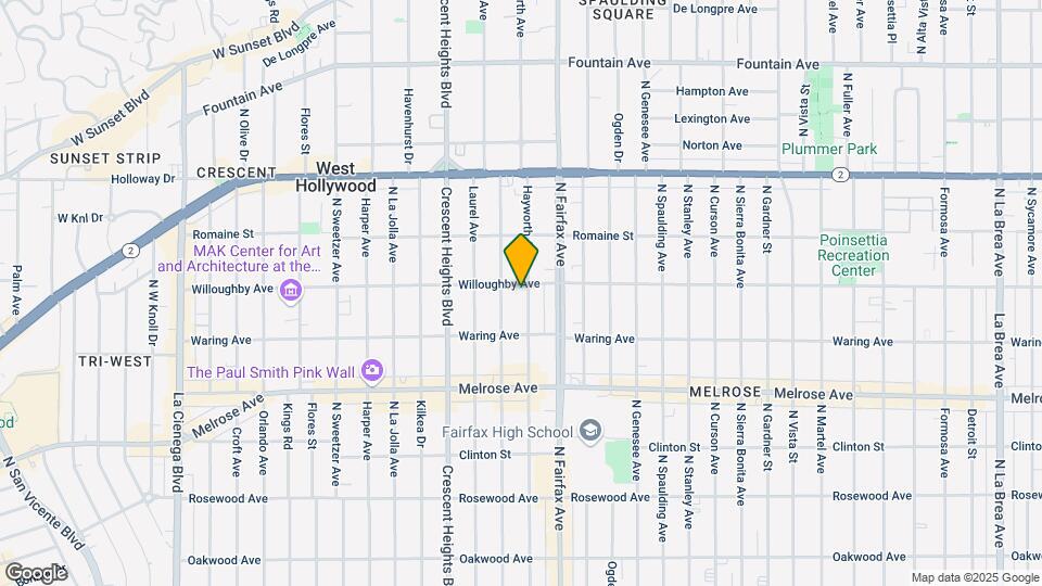 853 Hayworth Ave Map and Location Details