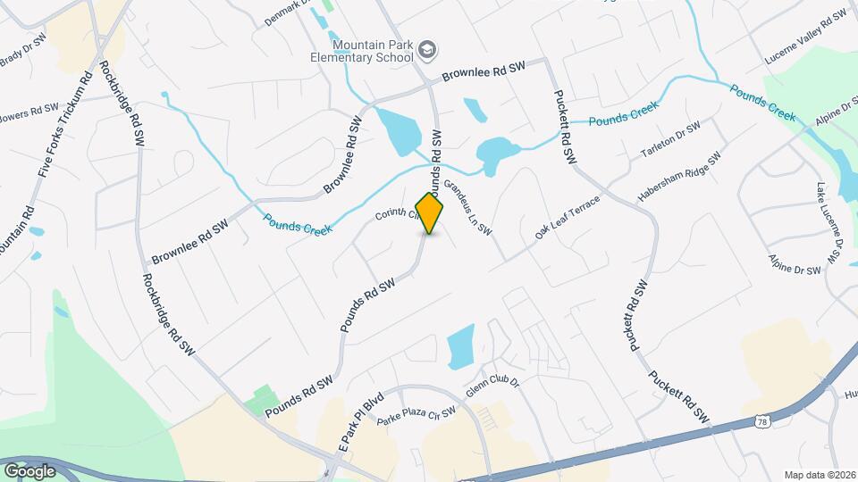 1678 Pounds Rd SW Map and Location Details