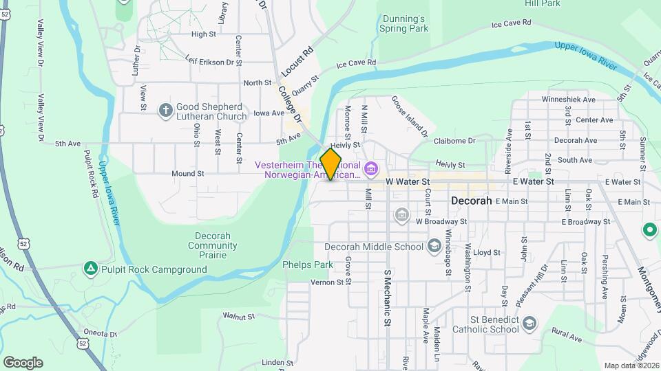 711 W Water St Mapa y Detalles de la Ubicación