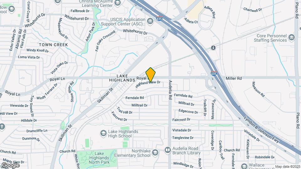 9616 Highland View Dr Map and Location Details