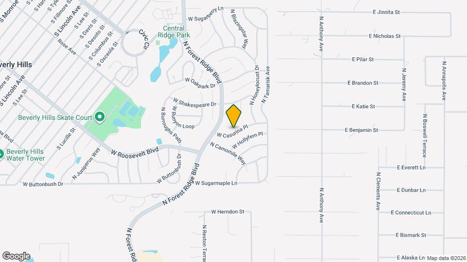 229 W Casurina Pl Map and Location Details