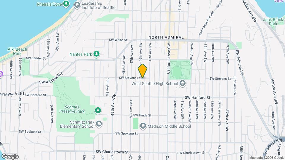 4523 SW Stevens St Map and Location Details