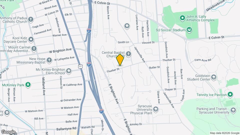 217 Thurber St Mapa y Detalles de la Ubicación