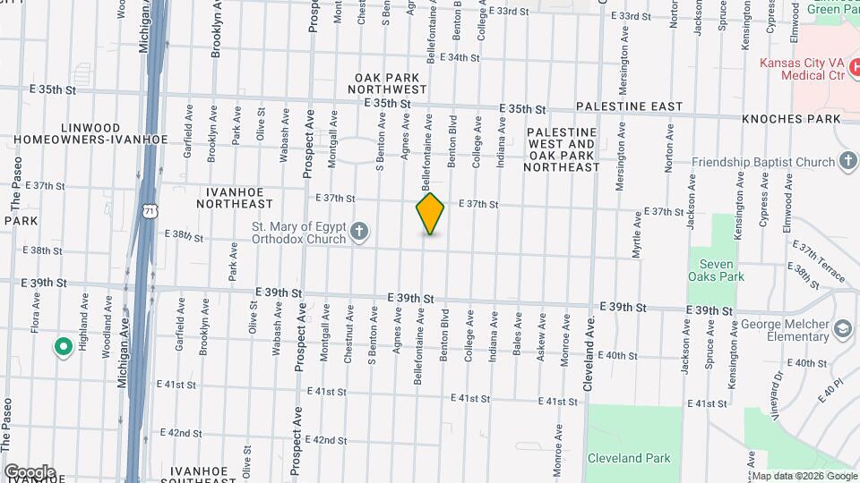 3739 Bellefontaine Ave Mapa y Detalles de la Ubicación