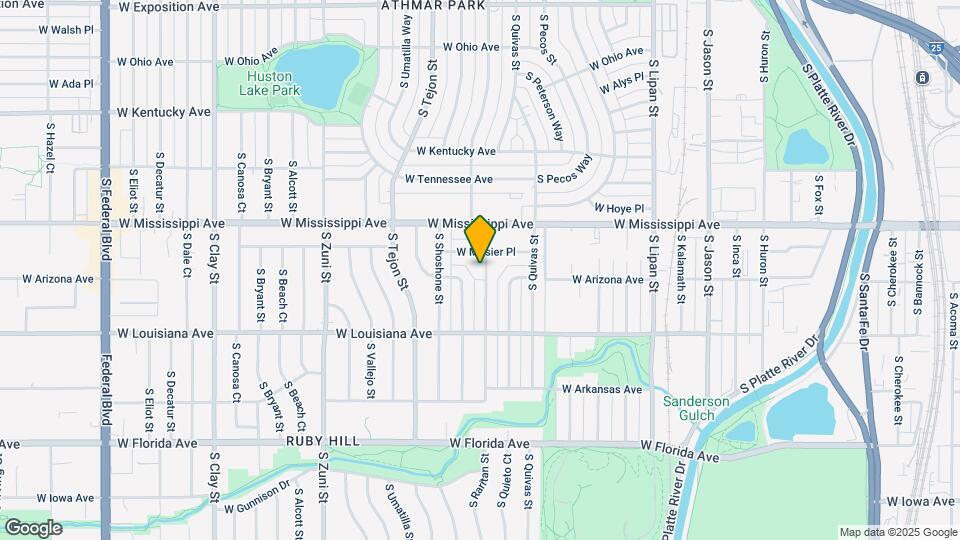 1181 S Raritan St Map and Location Details