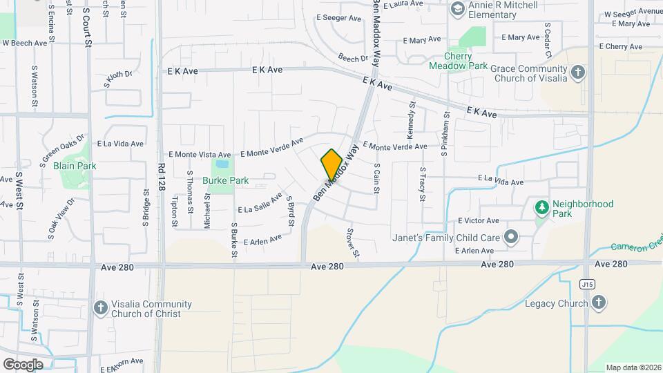 1327 E Sunnyside Ave Mapa y Detalles de la Ubicación