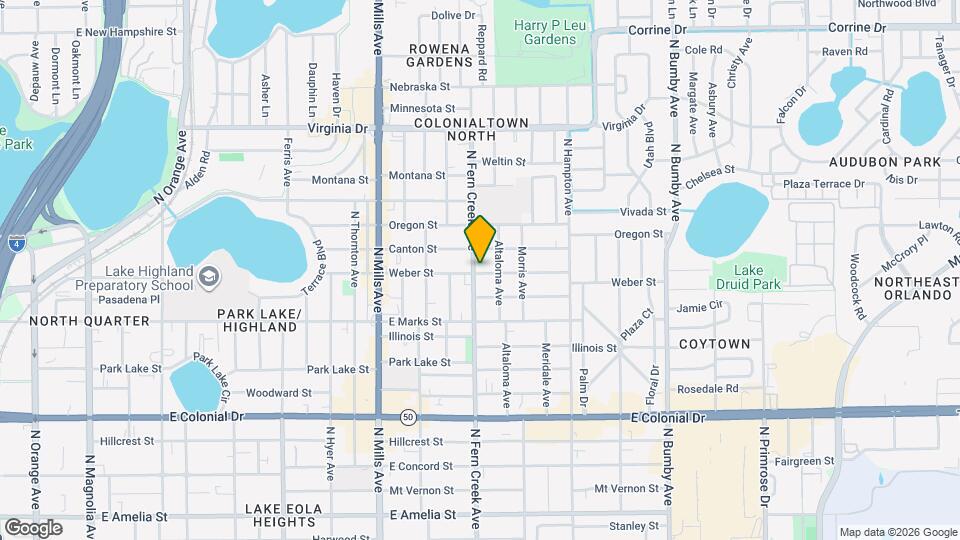 1001 N Fern Creek Ave Map and Location Details
