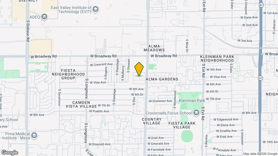 530 S Alma School Rd Mapa y Detalles de la Ubicación