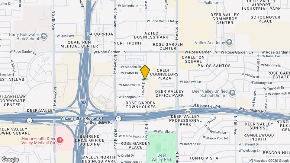 20609 N 21st Ave Mapa y Detalles de la Ubicación