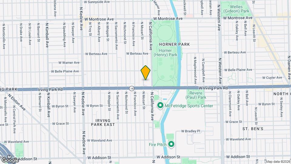 4017 N Mozart St Map and Location Details