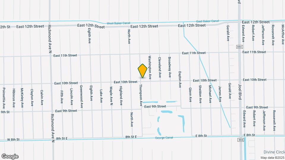 1301 East 10th Street Mapa y Detalles de la Ubicación