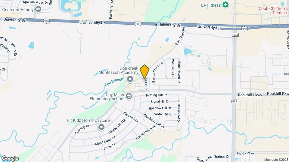 Villas of Doe Creek Townhomes Map and Location Details