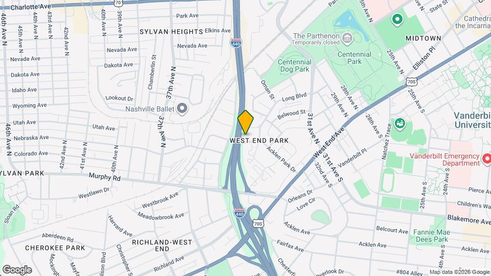 232 Acklen Park Dr Map and Location Details