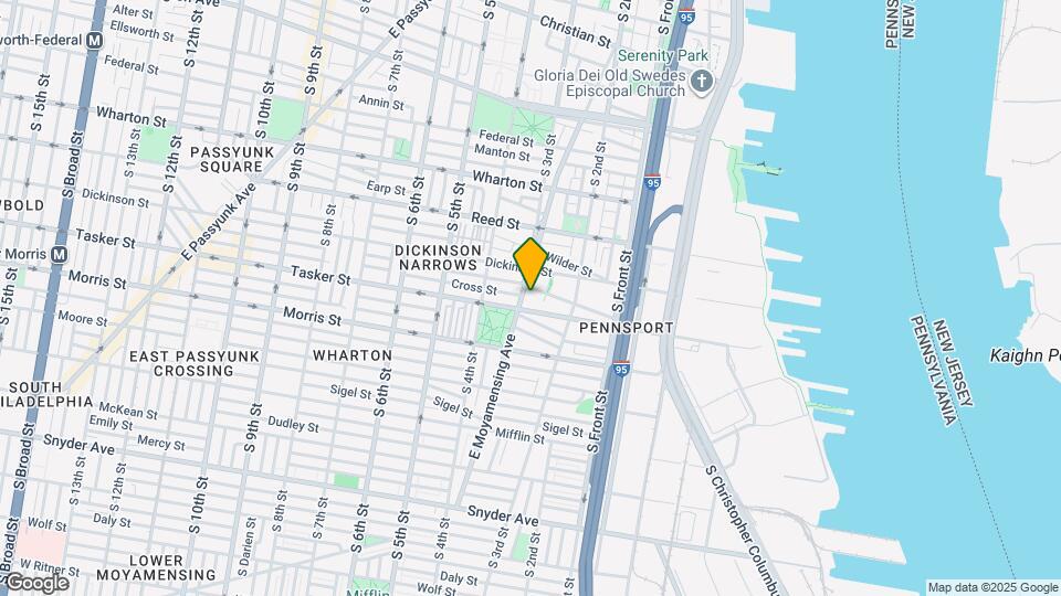 1525 E Moyamensing Ave Map and Location Details