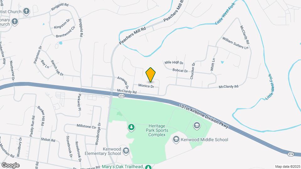 1015 Monica Dr Map and Location Details