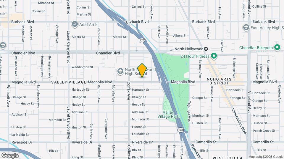 11641 Magnolia Blvd, Unit 11641 Map and Location Details