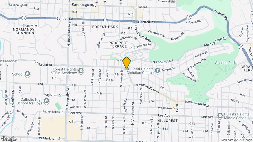 3509 Kavanaugh Blvd Map and Location Details