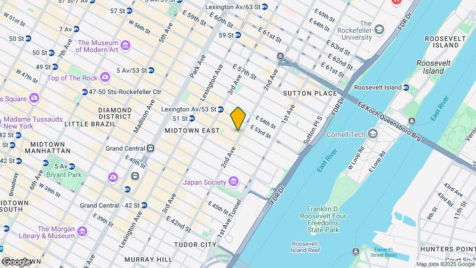 981 Second Ave Mapa y Detalles de la Ubicación