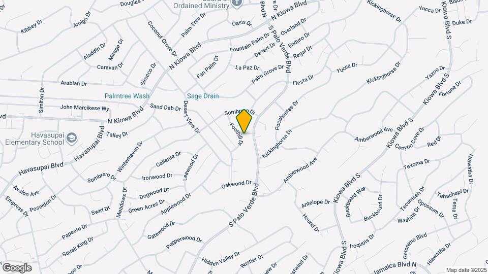 640 Foothill Dr Map and Location Details