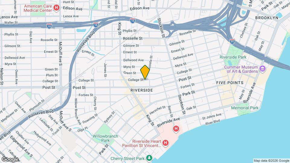 2622 College St Mapa y Detalles de la Ubicación
