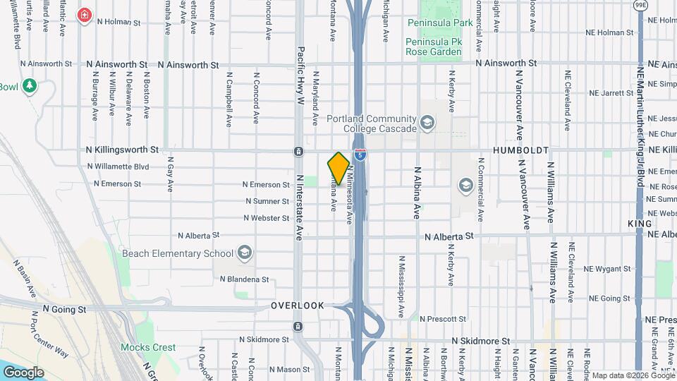 1236 N Emerson St Mapa y Detalles de la Ubicación