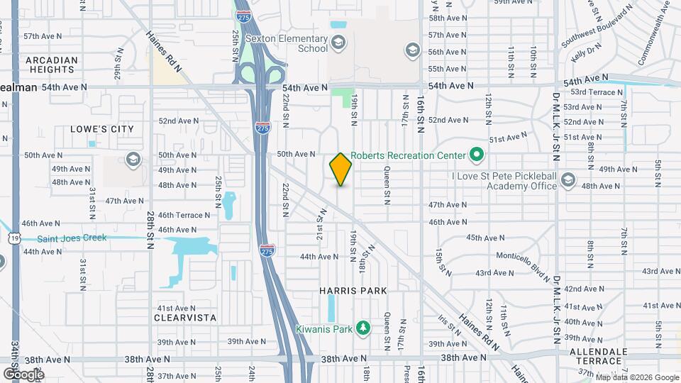 4727 20th St N Map and Location Details