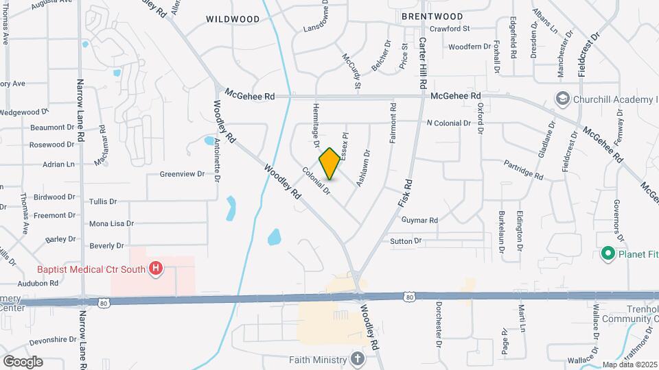 2825 Colonial Dr Map and Location Details