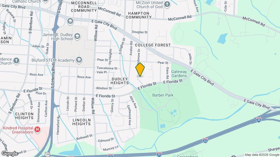 1419 Ardmore Dr, Unit A Map and Location Details