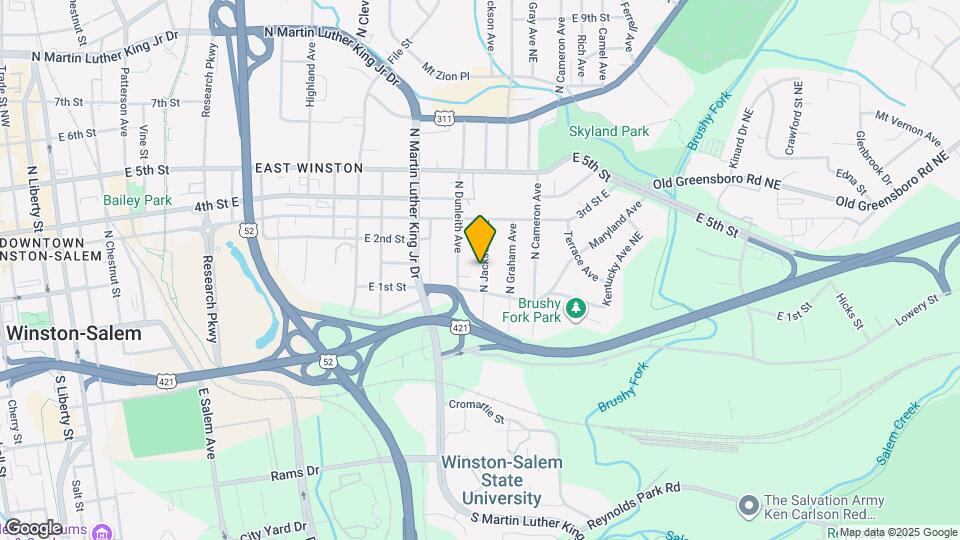 114 N Jackson Ave Map and Location Details