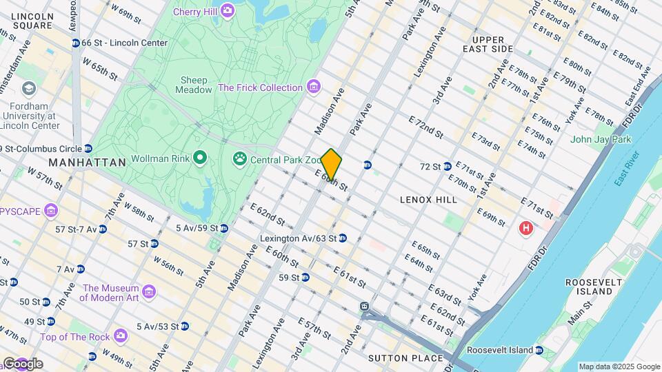 108 E 66th St Map and Location Details