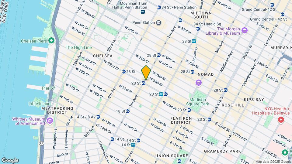 171 W 23rd St Mapa y Detalles de la Ubicación