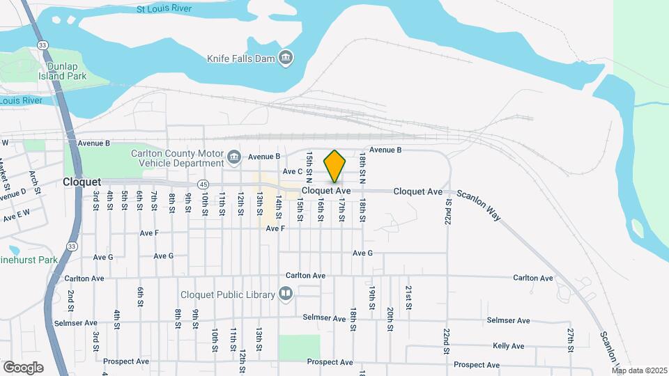 1531 Cloquet Ave, Unit 2 Bedroom Upstairs Map and Location Details