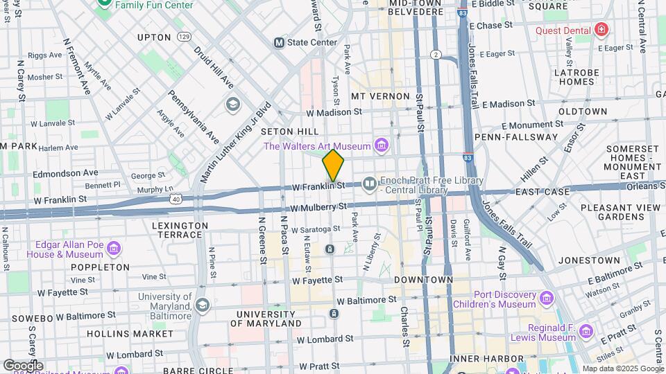 281 W Franklin St Map and Location Details