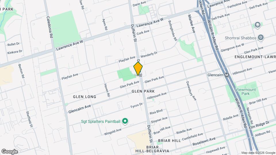 2906 Dufferin St Map and Location Details
