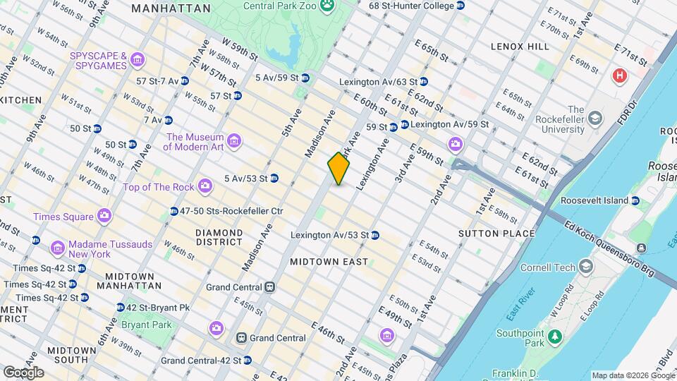 119 E 54th St, Unit A Mapa y Detalles de la Ubicación